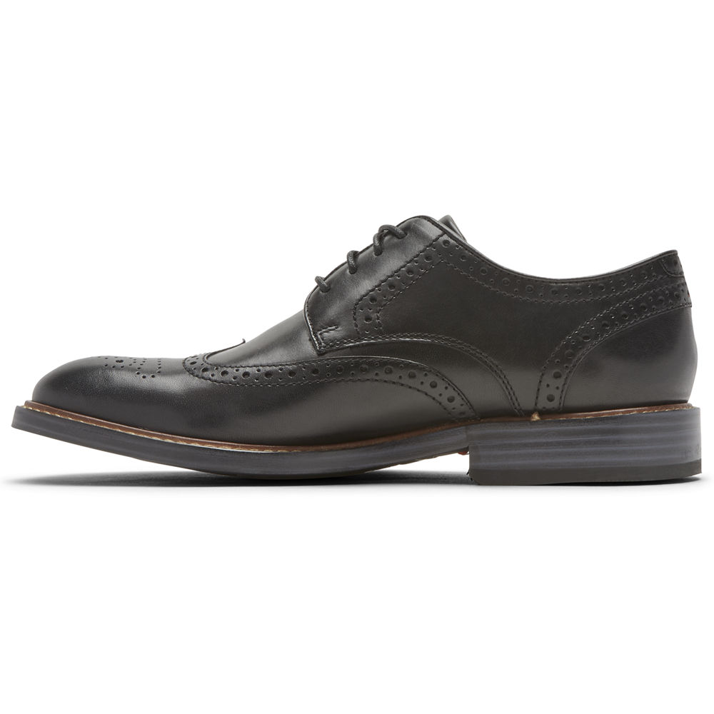 Rockport Mens Kenton Wingtip - Lace Up Black - ULO587629